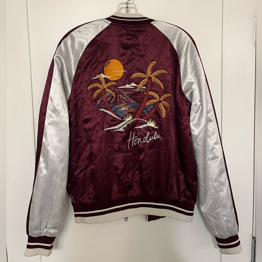 Topman Honolulu Silk Bomber Jacket - Picture 3 of 3